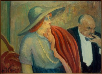 Pareja en el teatro de Louis Legrand