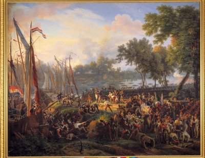 Primer paso del Rin por el ejército francés comandado por Jourdan y Kleber, en Düsseldorf en el Ducado de Berg, 6 de septiembre de Louis Lejeune