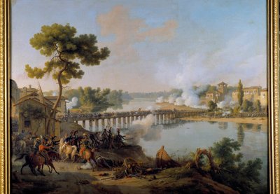 El General Bonaparte da sus órdenes en la batalla del puente de Lodi (10 de mayo de 1796) durante la primera campaña de Italia (1796-1797) de Louis Lejeune
