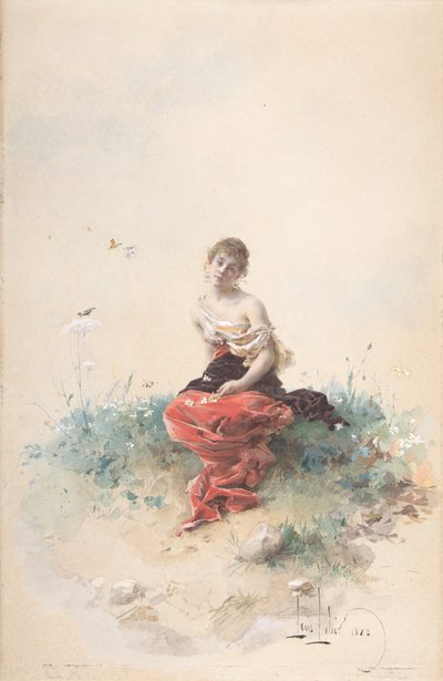 Figura femenina, siglo XIX de Louis Leloir