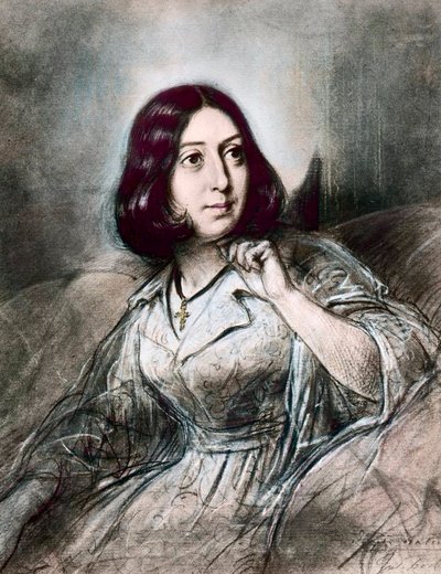 Retrato de George Sand según Louis Leopold Boilly de Louis Leopold (after) Boilly