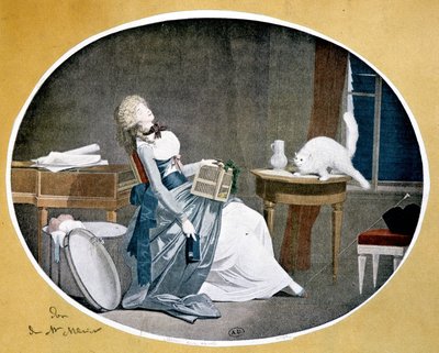 Reproducción de una pintura de Louis Boilly (1761-1845) de Louis Leopold (after) Boilly