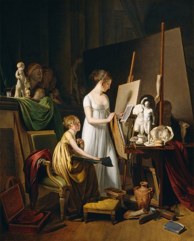 Estudio de un pintor, c. 1800 (óleo sobre lienzo) de Louis Leopold Boilly
