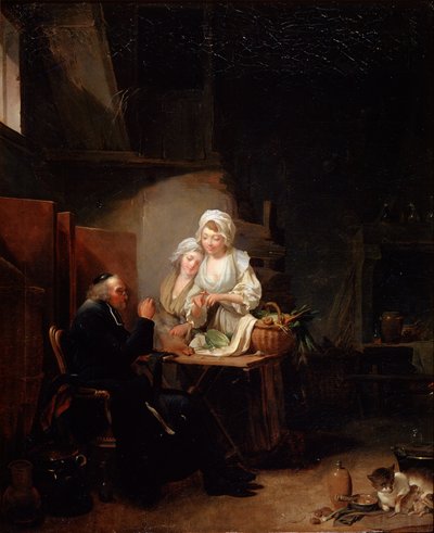 Un viejo cura, finales de la década de 1780 de Louis Leopold Boilly
