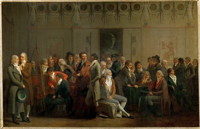 Una asamblea de artistas en el estudio de Isabey ... de Louis Leopold Boilly