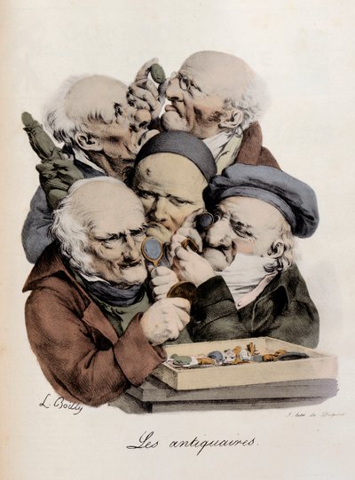 Anticuarios Grabado por Louis-Leopold Boilly (Louis Leopold Boilly) de Louis Leopold Boilly