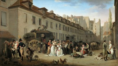 Llegada de la diligencia al patio de las Mensajerías de Louis Leopold Boilly