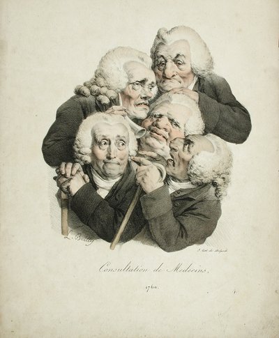 Consulta de doctores, 1823 de Louis Leopold Boilly