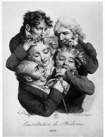 Consulta con médicos, por Louis Boilly de Louis Leopold Boilly
