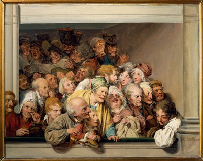 Francia, París, Versalles, Palco de teatro en día de función gratuita de Louis Leopold Boilly