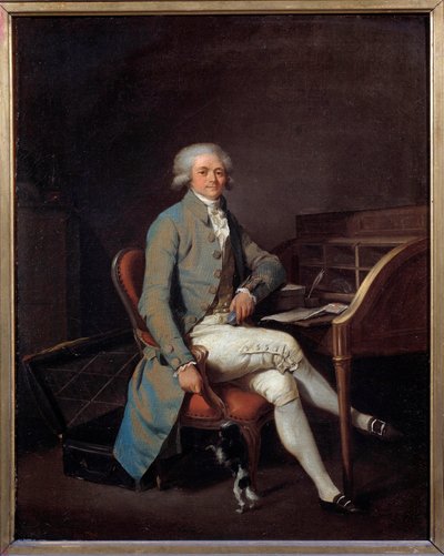Revolución Francesa: retrato de cuerpo entero de Maximilien Robespierre en su escritorio de Louis Leopold Boilly