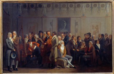 Reunión de Artistas en el Taller del Pintor Jean Baptiste Isabey de Louis Leopold Boilly
