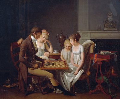 Juego de damas en familia, ca 1803 de Louis Leopold Boilly
