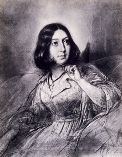 Retrato de George Sand de Louis Leopold Boilly