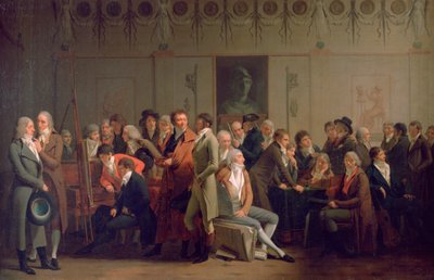 Reunión de Artistas en el Estudio de Isabey, 1798 de Louis Leopold Boilly