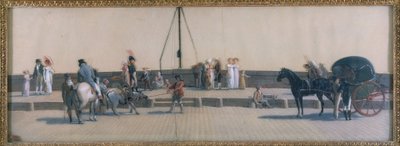 Pasaje del Puente Real, hacia 1800 (óleo sobre vidrio) de Louis Leopold Boilly