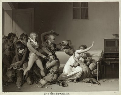 Segunda escena de ladrones: Los ladrones arrestados, 1810 de Louis Leopold Boilly