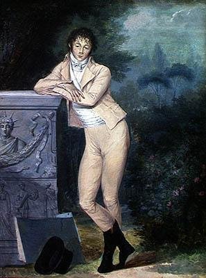 Autorretrato en un jardín de Louis Leopold Boilly