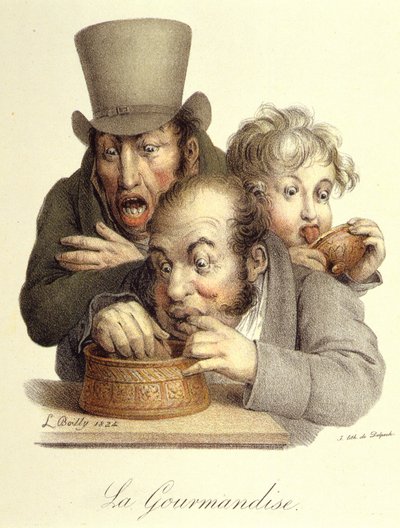 Los siete pecados capitales: Gula por Boilly de Louis Leopold Boilly