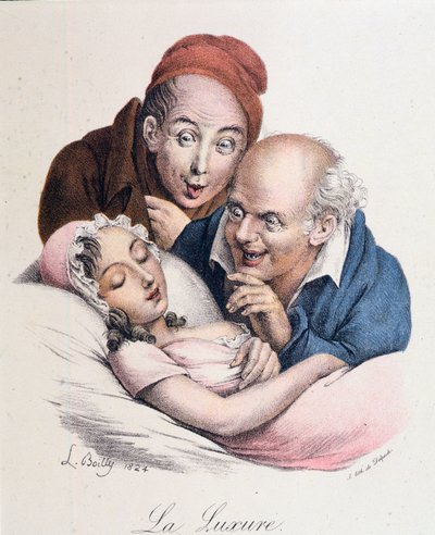Los siete pecados capitales: Lujuria por Boilly de Louis Leopold Boilly