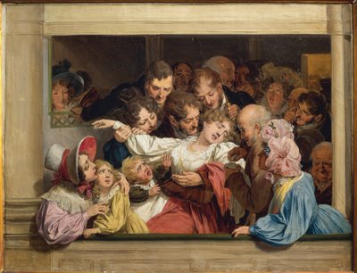 Escenario en un día de entretenimiento gratuito: el efecto del melodrama de Louis Leopold Boilly