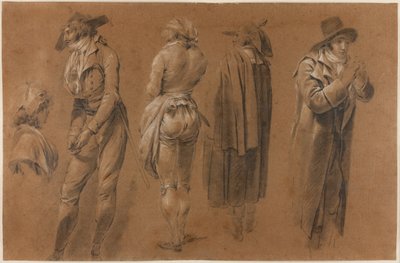 Estudio para Los especuladores en el Palais Royal de Louis Leopold Boilly