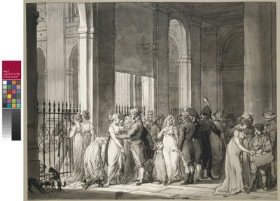 Las arcadas del Palais Royal, c.1804 de Louis Leopold Boilly