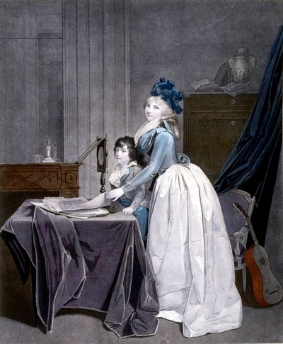 La ilusión óptica. 1794 (grabado). por Louis Leopold Boilly (1761-1845). L