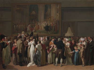 El público viendo la coronación de David en el Louvre de Louis Leopold Boilly