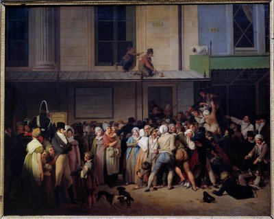 La entrada al teatro de comedia ambigua tiene una representación gratuita de Louis Leopold Boilly