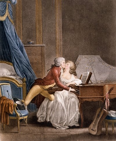 El preludio de Nina. Grabado por Boilly de Louis Leopold Boilly