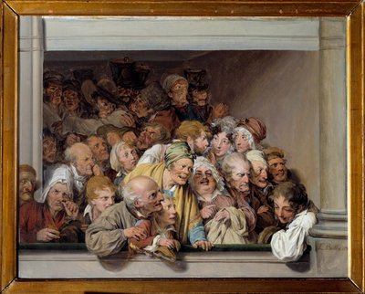 Una logia, el día del espectáculo gratuito de Louis Leopold Boilly