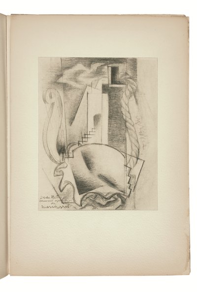Página de Indicateur des chemins de cœur París, publicado por Jeanne Bucher de Louis Marcoussis