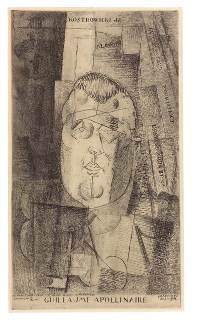 Retrato de Guillaume Apollinaire, 1912-20 de Louis Marcoussis