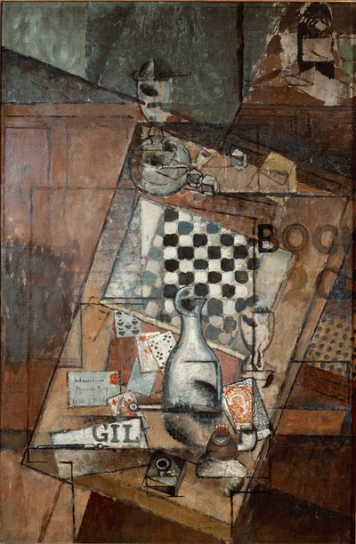 Naturaleza muerta con ajedrez de Louis Marcoussis