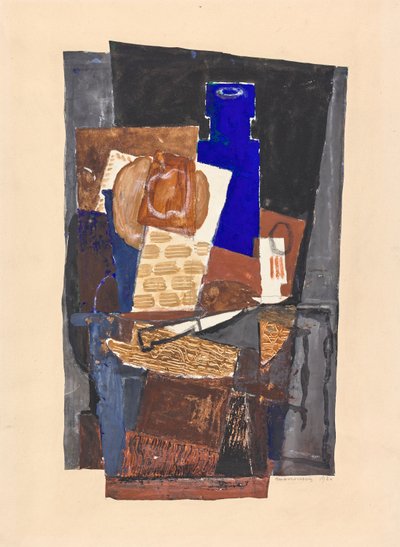 bodegón con cuchillo de Louis Marcoussis