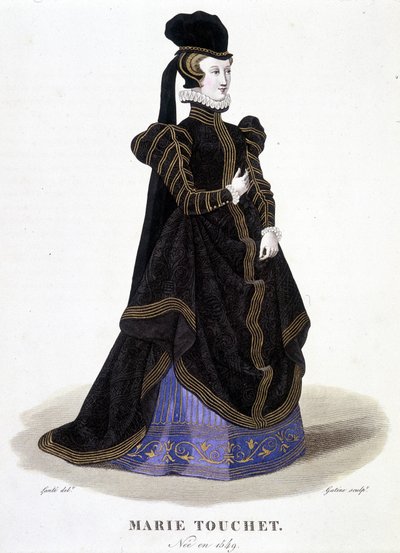 Retrato de Marie Touchet (1549-1638) - en “Galerie francaise de femmes famés” de Louis Marie Lante