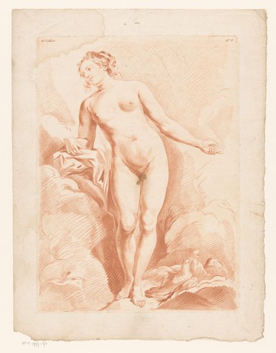 Venus desnuda con dos tórtolas de Louis Marin Bonnet (possibly)