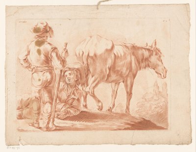 dos niños con un caballo de Louis Marin Bonnet (possibly)