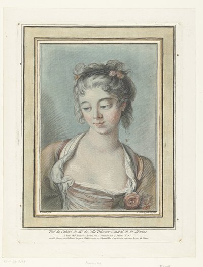 Busto de mujer joven estreno de tete de Louis Marin Bonnet
