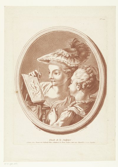 La lección de escultura Etude de la Sculpture (título del objeto) de Louis Marin Bonnet