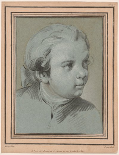 Cabeza de niño girada tres cuartos a la derecha de Louis Marin Bonnet