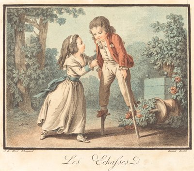 Les Échasses, c. 1790 de Louis Marin Bonnet