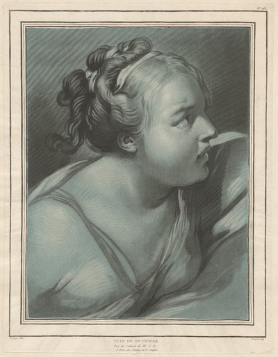 Cabeza de la esposa de Potifar, 1773 de Louis Marin Bonnet