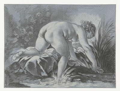 mujer lavando la laveuse de Louis Marin Bonnet