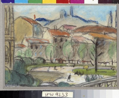 El jardín público Pastel de Louis Mathieu Verdilhan (1875-1928) Mención obligatoria: Colección fundación regards de Provence, Marsella de Louis Mathieu Verdilhan