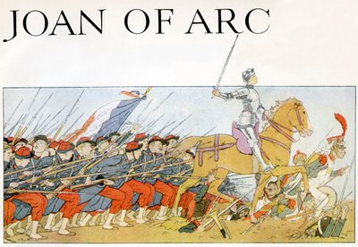 Juana de Arco liderando el ejército francés de Louis Maurice Boutet de Monvel