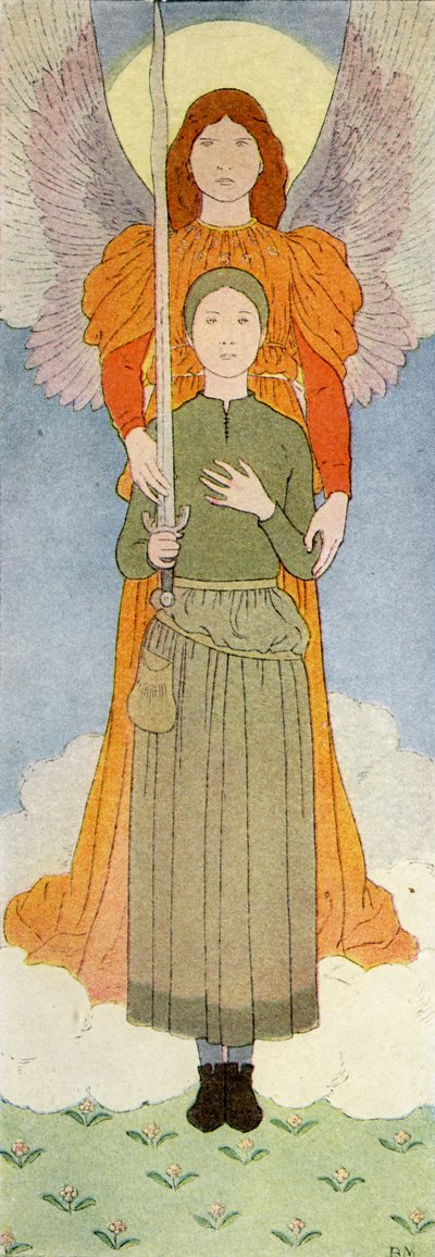 Juana de Arco con ángel de Louis Maurice Boutet de Monvel