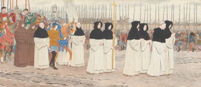 La doncella en armadura a caballo (serie Juana de Arco: III) de Louis Maurice Boutet de Monvel