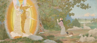 La visión e inspiración de la serie Juana de Arco: I de Louis Maurice Boutet de Monvel